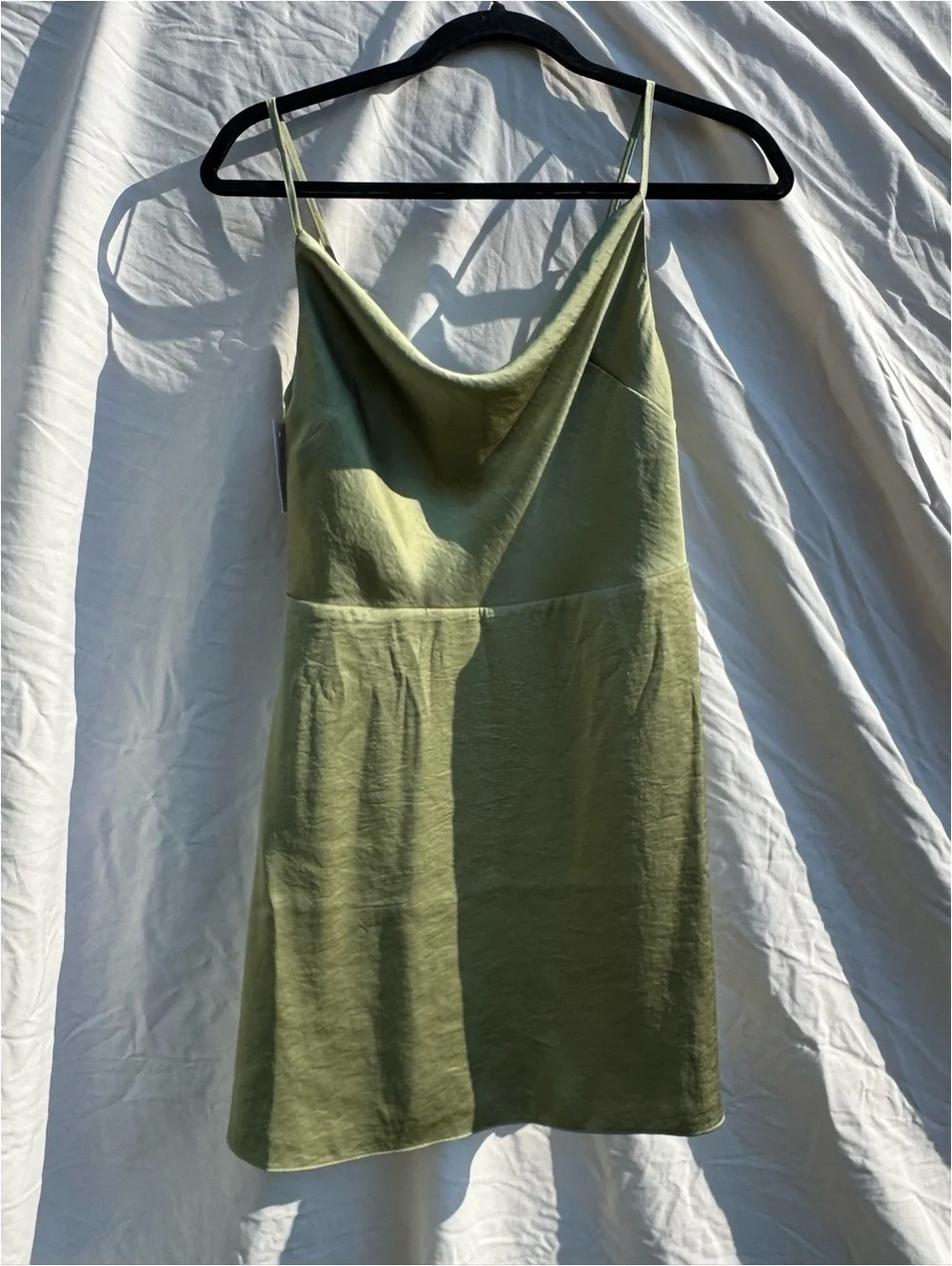Aritzia Sunday Best Spencer Satin Mini Dress -  Small - Green